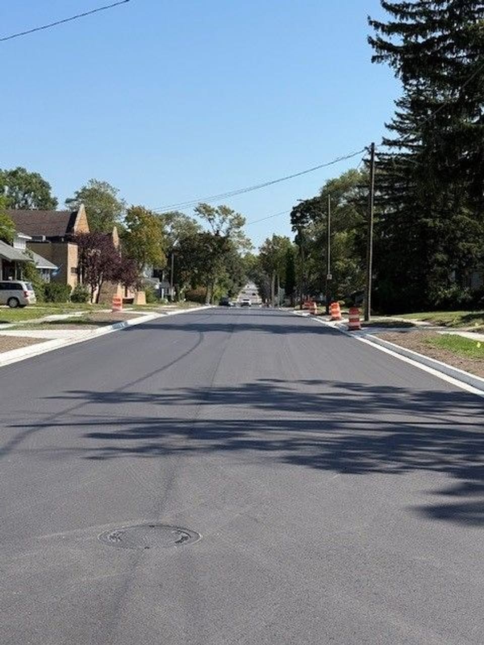 The newly paved Southern Ave.