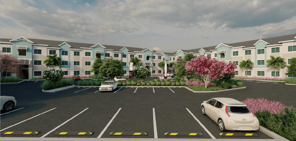 Rendering of the Flats on Main affordable housing for Dunedin, FL