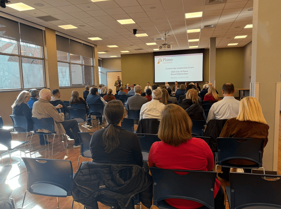 Attendees listen to presentation on 2025 Bond Referendum