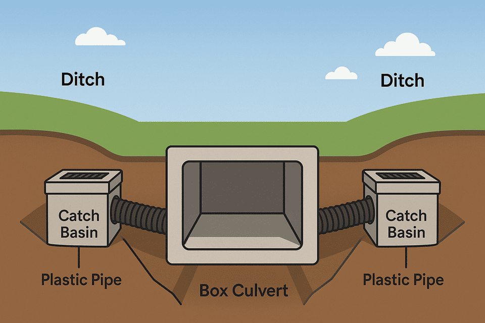 An example of how the drainage system will work.