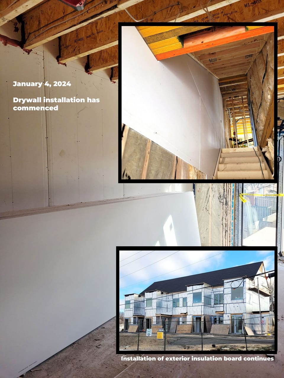 Interior and exterior work of new build