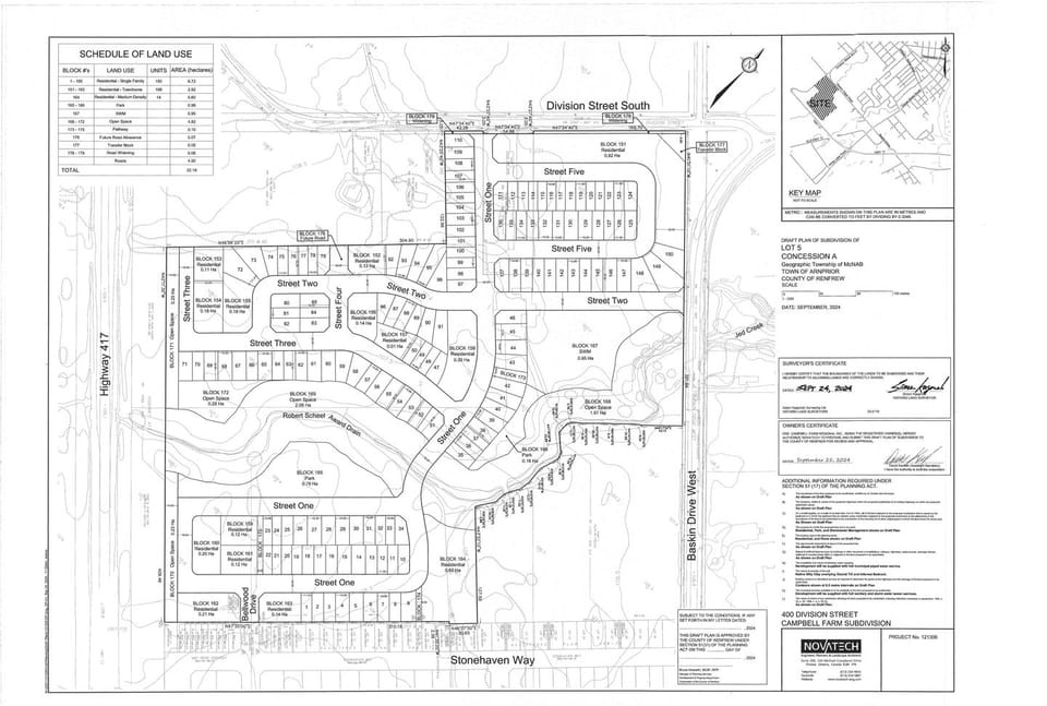 Proposed Draft Plan of Subdivison