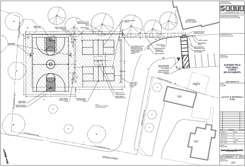 Academy Field Pickleball Courts site plan