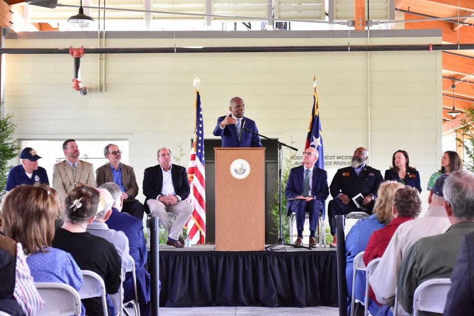 Asst Sec Reginald Speight of the NC Dept of Commerce at the PSAM Ribbon Cutting