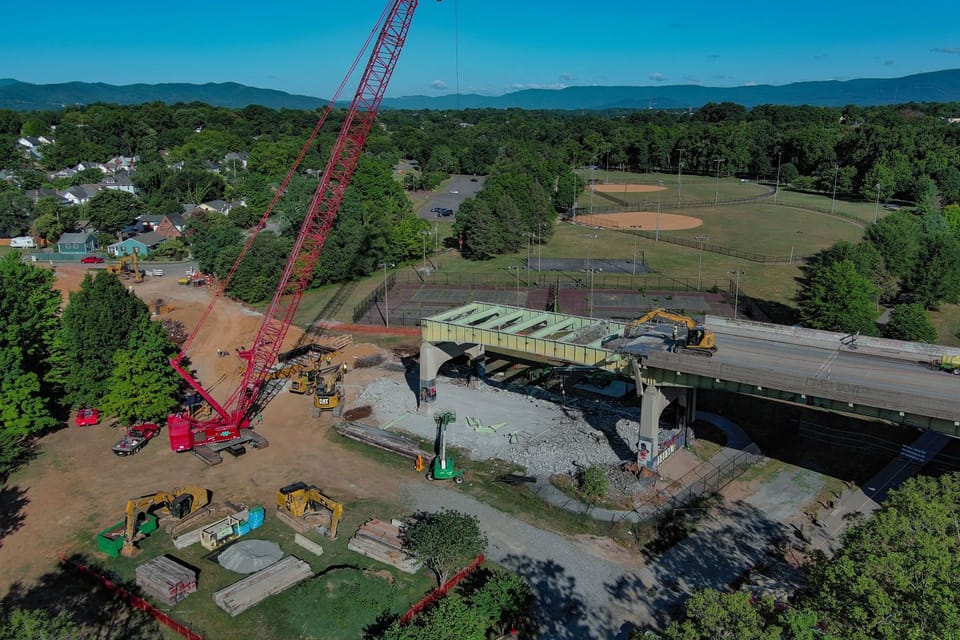 Photo of Wasena Bridge demolition