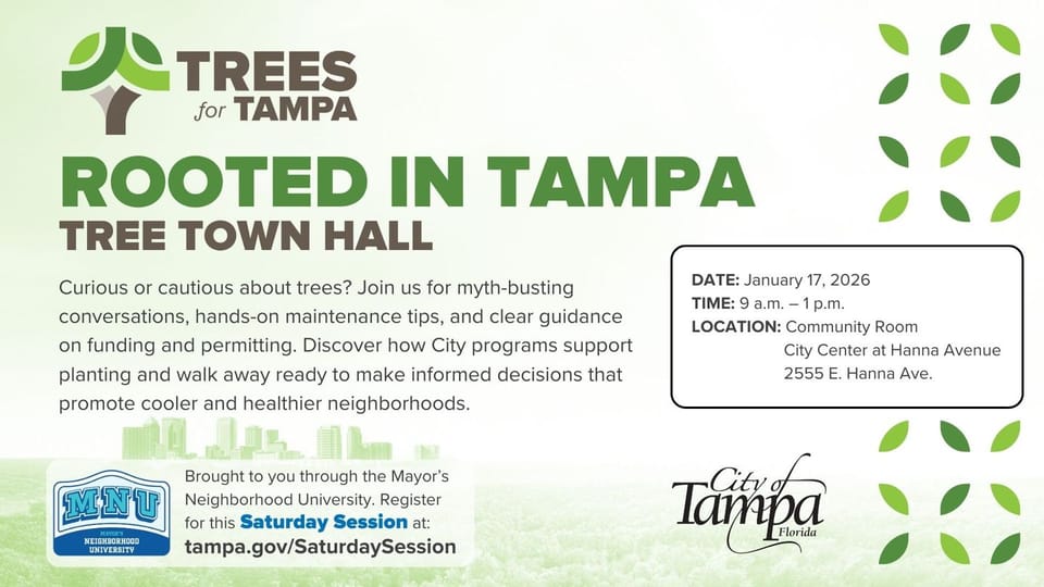 Rooted in Tampa Tree Town Hall Invitation