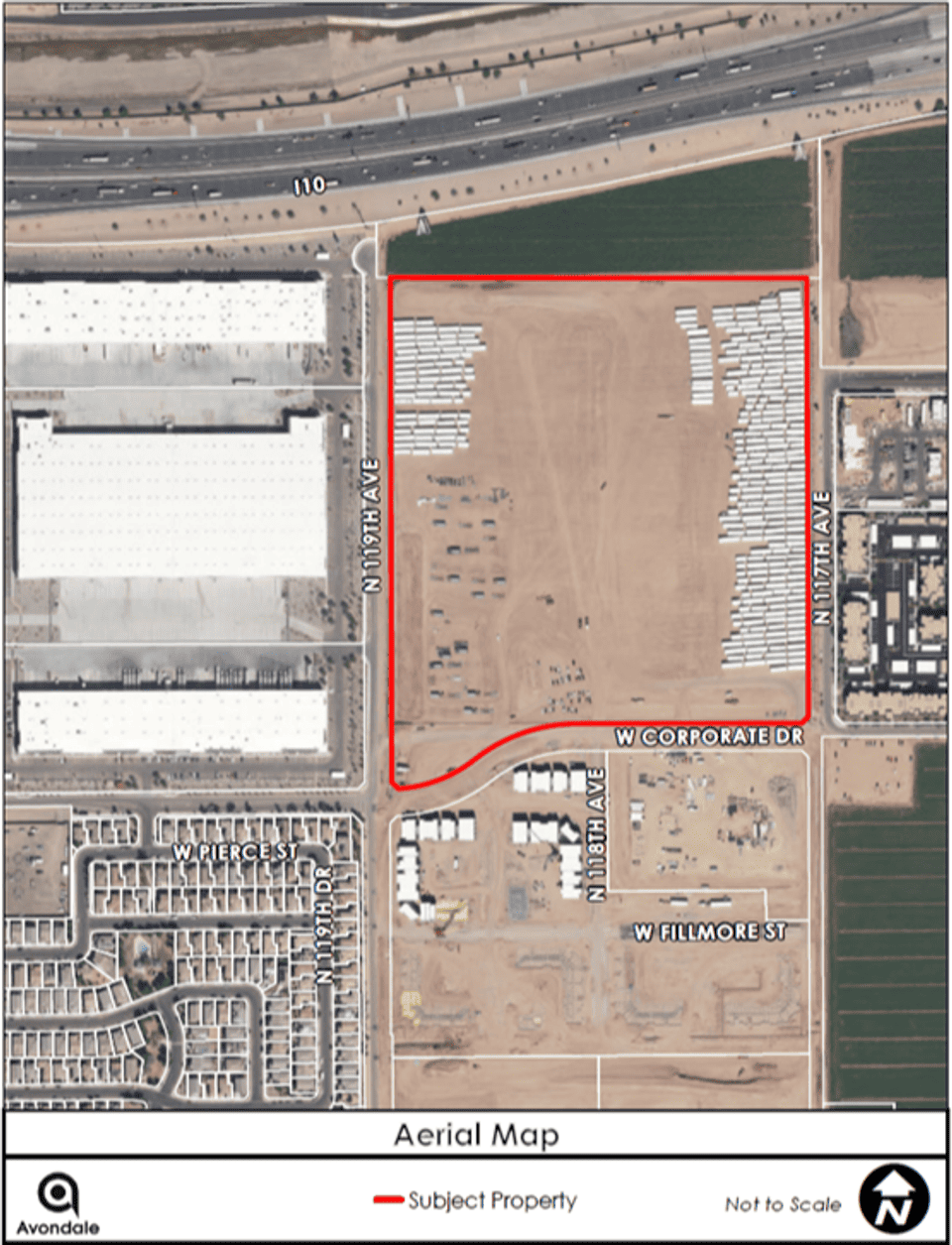 ariel map of subject property