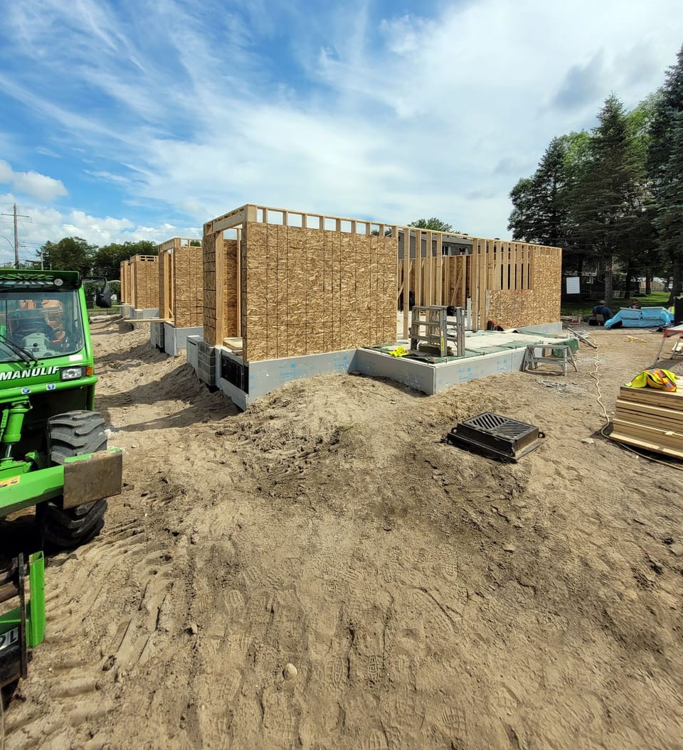 first storey walls up