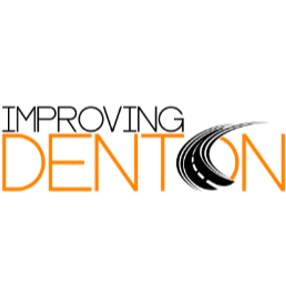 Graphic with text that says "Improving Denton"