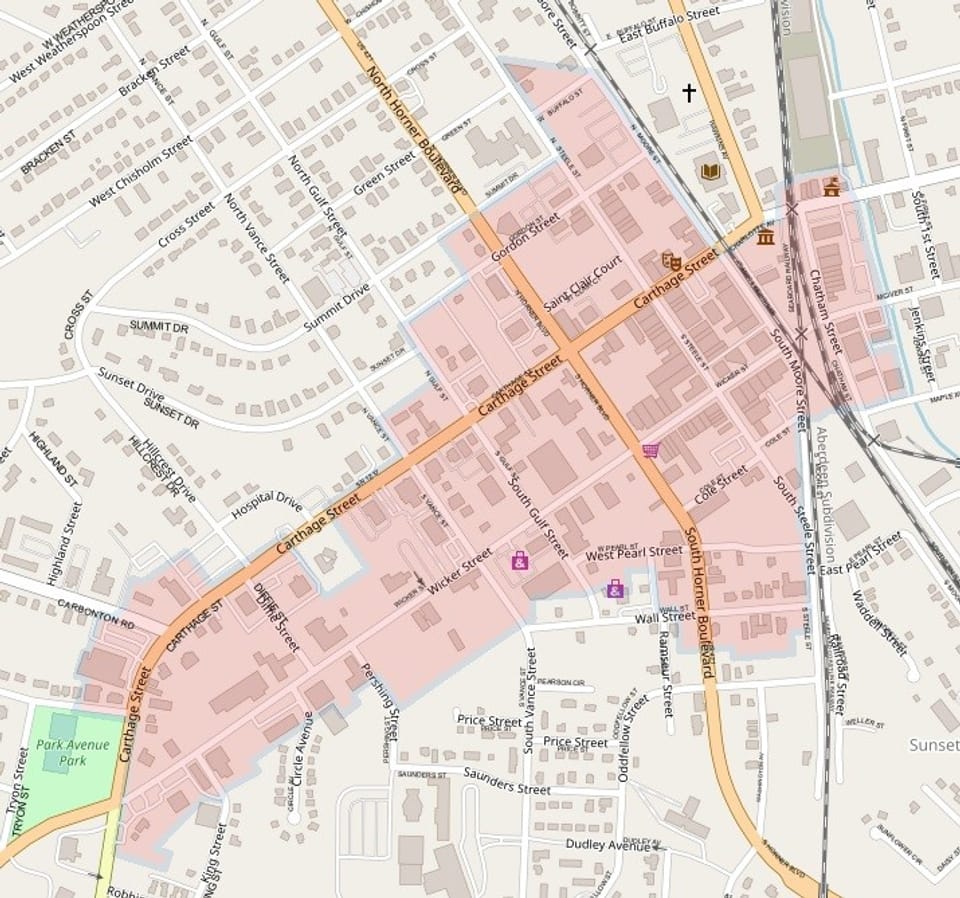 Map of the Downtown Sanford MSD