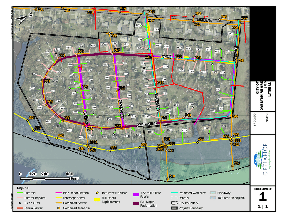 Schematic of Darbyshire Neighborhood Improvements 2023-2024