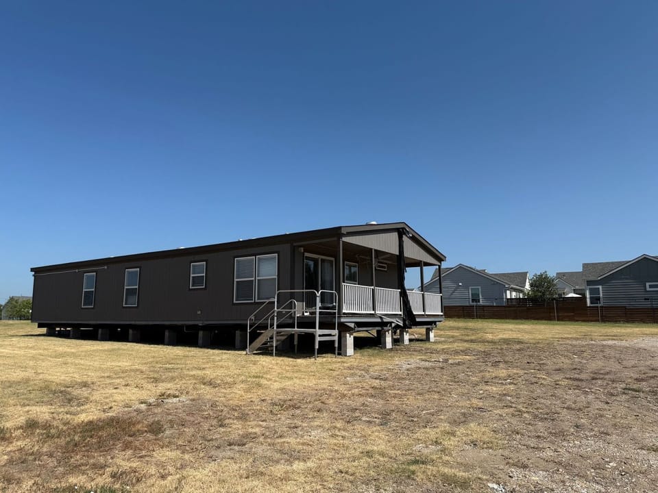 Photo of the Temporary Fire Station trailer that was delivered