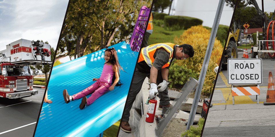 Banner of fire, parks, public works