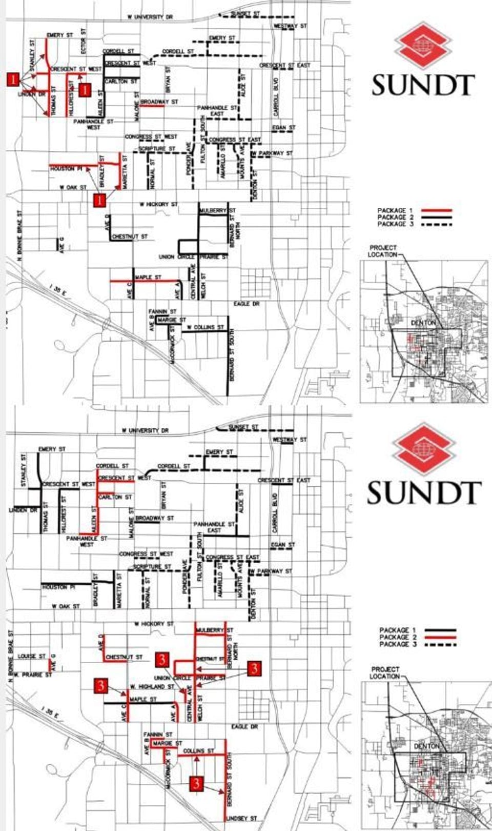 Map of construction area