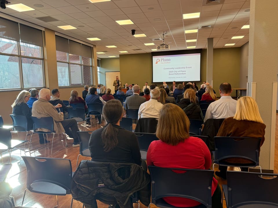 Attendees listen to presentation on 2025 Bond Referendum