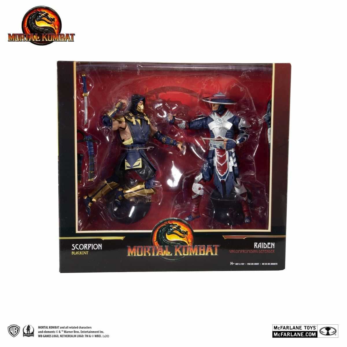 SCORPION VS RAIDEN McFarlane Toys 7" Mortal Kombat 2 PACK 