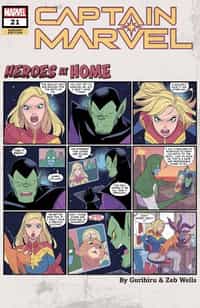 Captain Marvel #21 Variant Gurihiru Heroes At Home