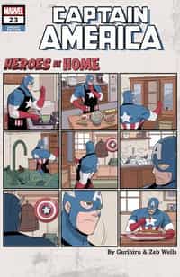 Captain America #23 Variant Gurihiru Heroes At Home