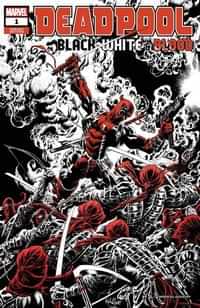 Deadpool Black White Blood #1 Variant Hotz